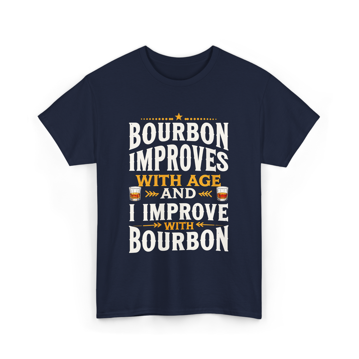 Bourbon Improves With Age Bourbon T-Shirt - Navy