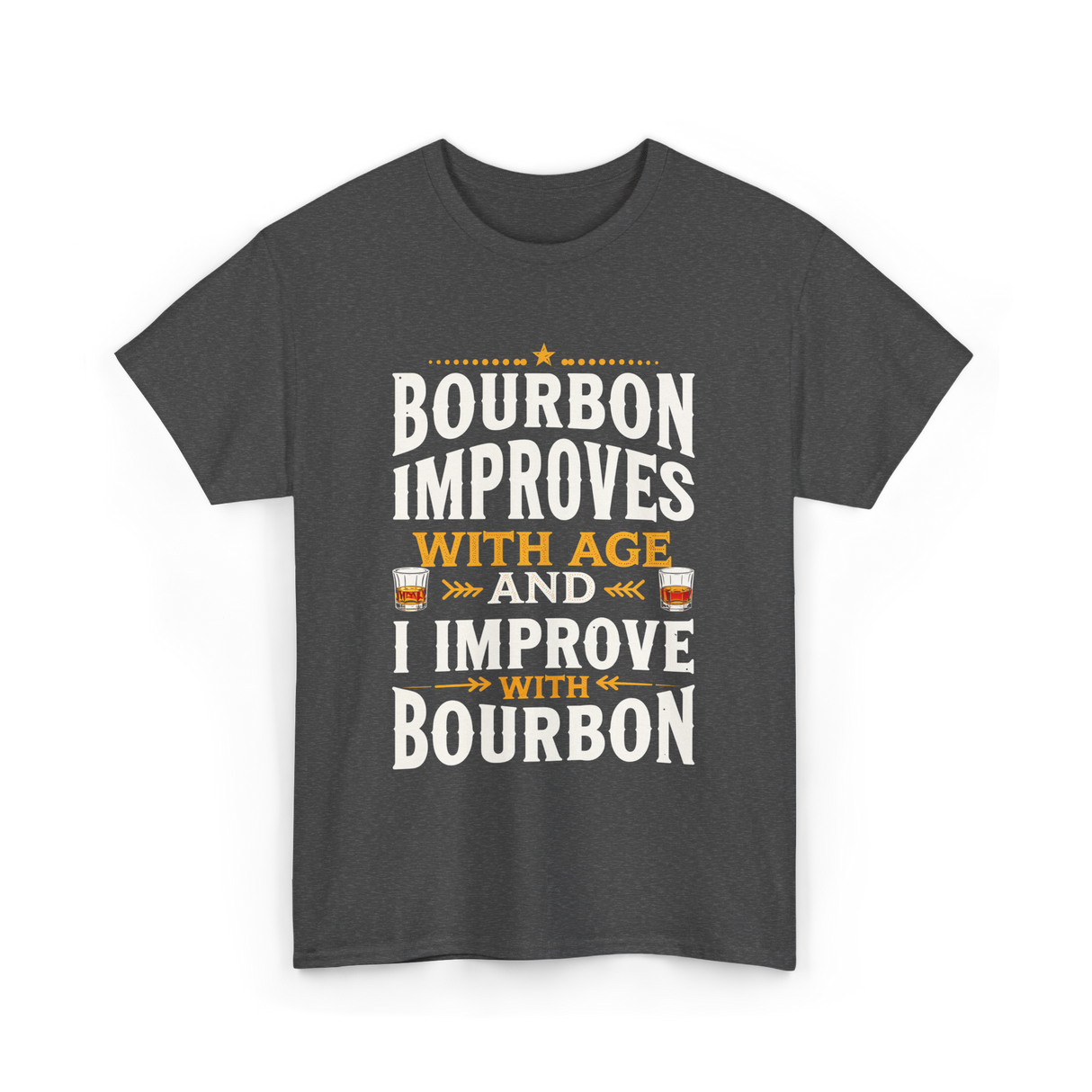 Bourbon Improves With Age Bourbon T-Shirt - Dark Heather