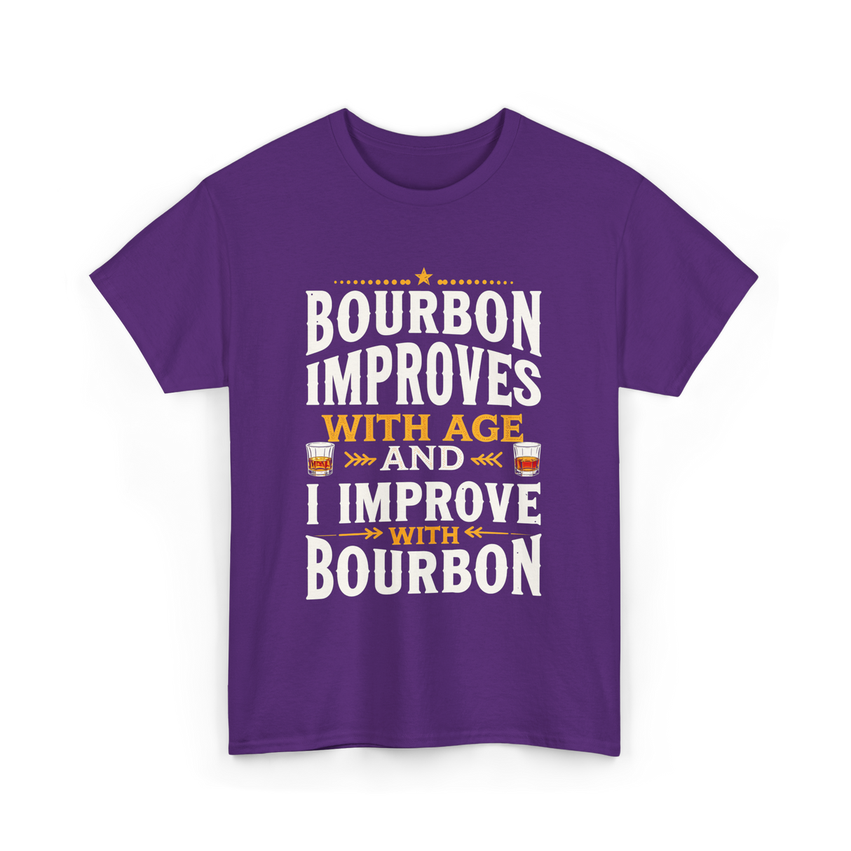 Bourbon Improves With Age Bourbon T-Shirt - Purple