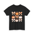 Bow Pumpkin Season Autumn Fall T-Shirt - Black