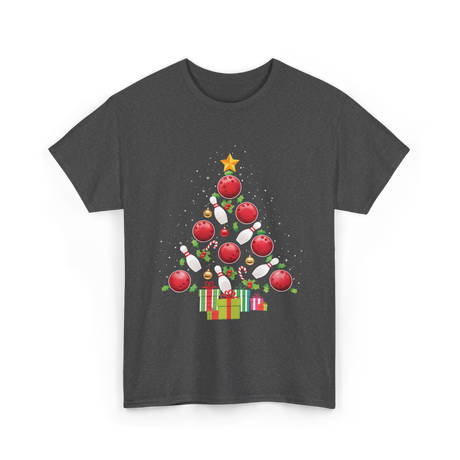 Bowling Christmas Tree Bowling T-Shirt - Dark Heather