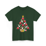 Bowling Christmas Tree Bowling T-Shirt - Forest Green