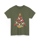 Bowling Christmas Tree Bowling T-Shirt - Military Green