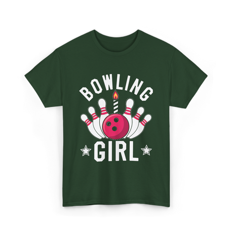 Bowling Girl Bowling T-Shirt - Forest Green