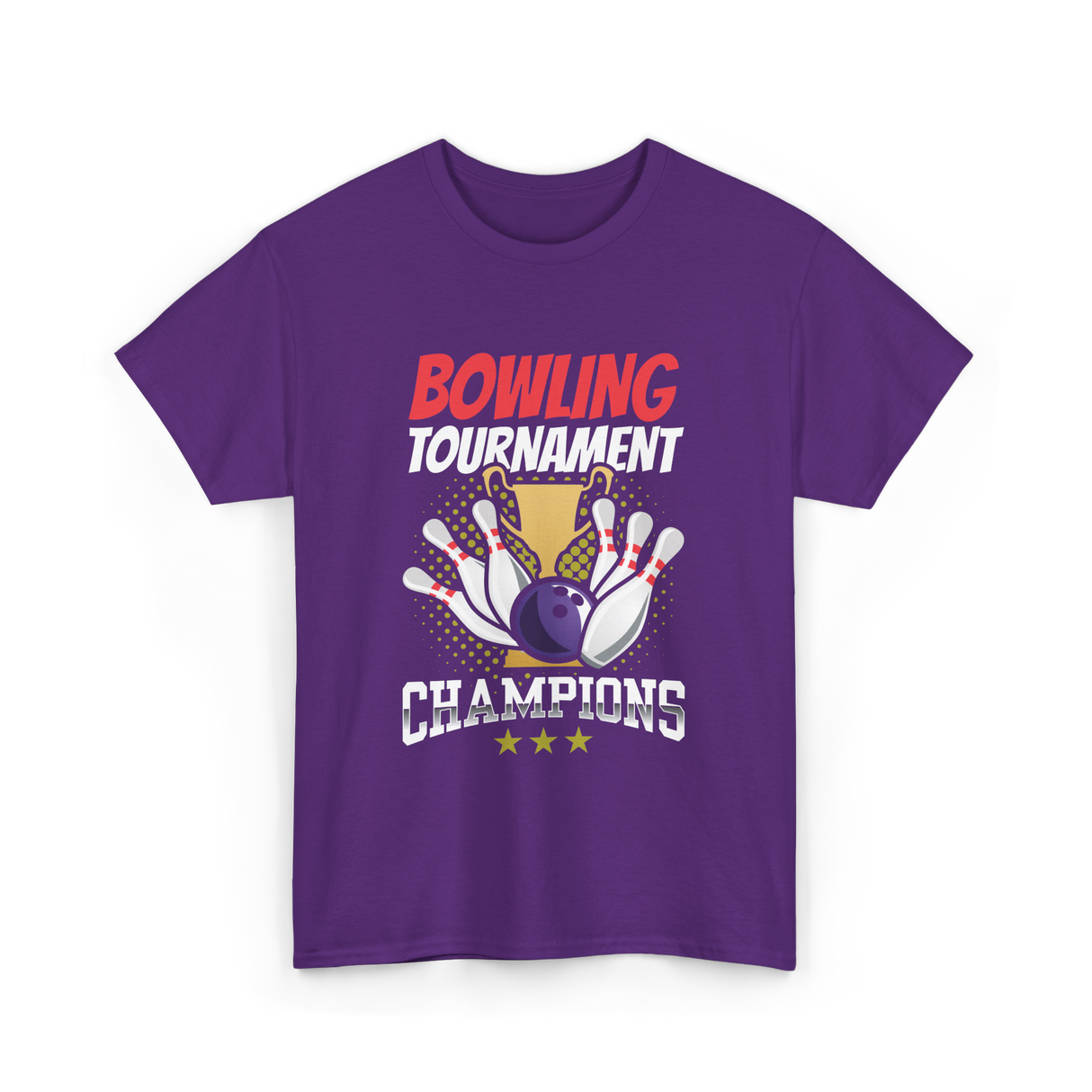 Bowling Tournament Champions Bowling T-Shirt - Purple