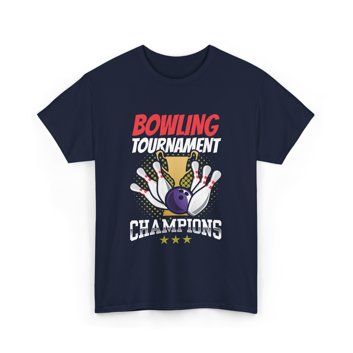 Bowling Tournament Champions Bowling T-Shirt - Navy