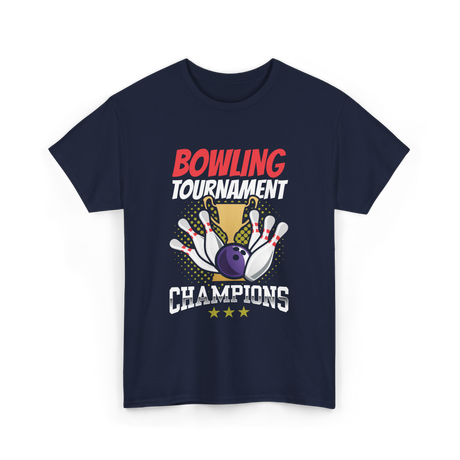 Bowling Tournament Champions Bowling T-Shirt - Navy