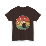 Bowling Vintage Retro Bowling T-Shirt - Dark Chocolate