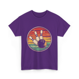 Bowling Vintage Retro Bowling T-Shirt - Purple