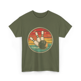 Bowling Vintage Retro Bowling T-Shirt - Military Green