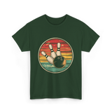 Bowling Vintage Retro Bowling T-Shirt - Forest Green