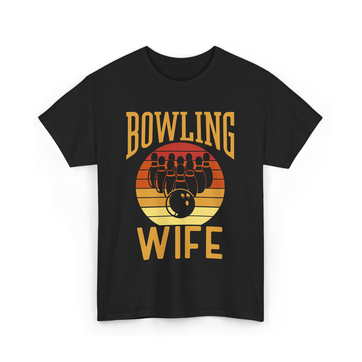 Bowling Wife Bowling Lover T-Shirt - Black