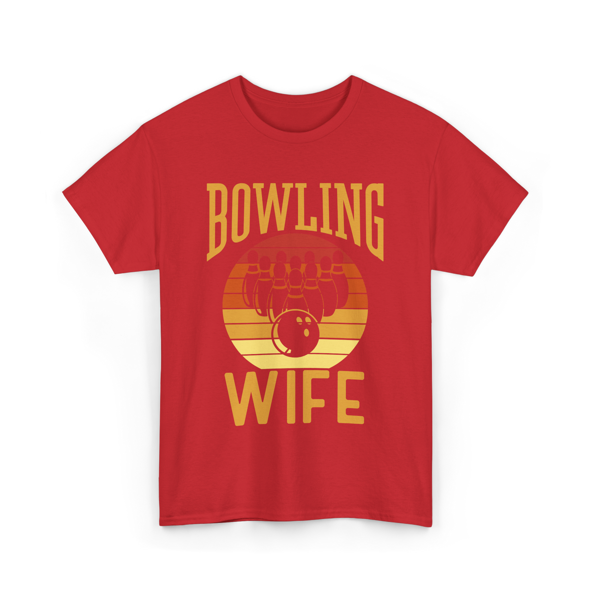 Bowling Wife Bowling Lover T-Shirt - Red