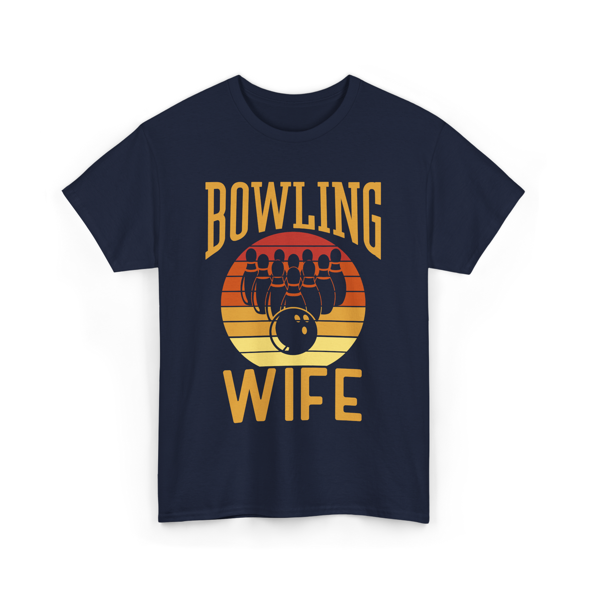 Bowling Wife Bowling Lover T-Shirt - Navy