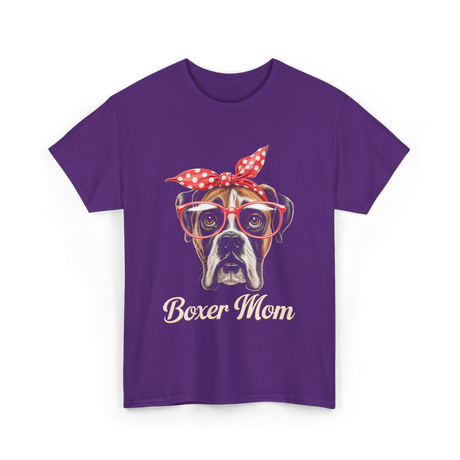 Boxer Mom Boxer Dog Lover T-Shirt - Purple