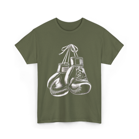 Boxing Gloves Boxing Fighter T-Shirt - Military Green