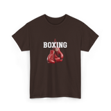 Boxing Gloves Boxing Sport T-Shirt - Dark Chocolate