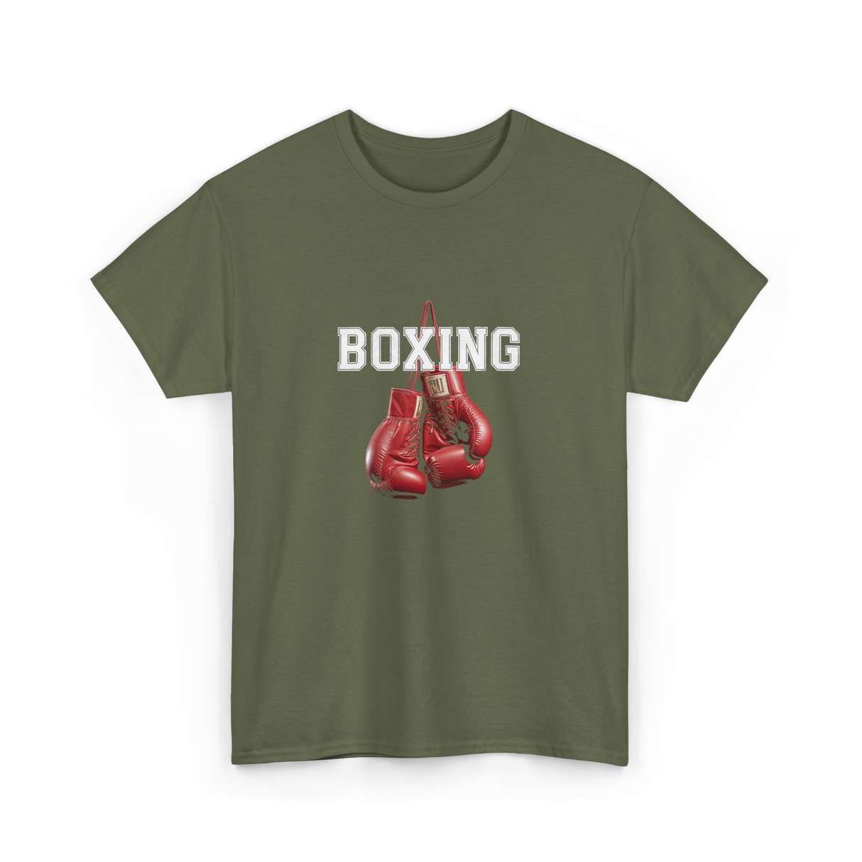 Boxing Gloves Boxing Sport T-Shirt - Military Green