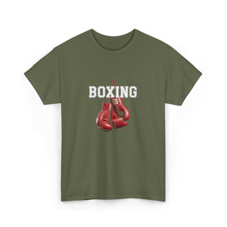 Boxing Gloves Boxing Sport T-Shirt - Military Green