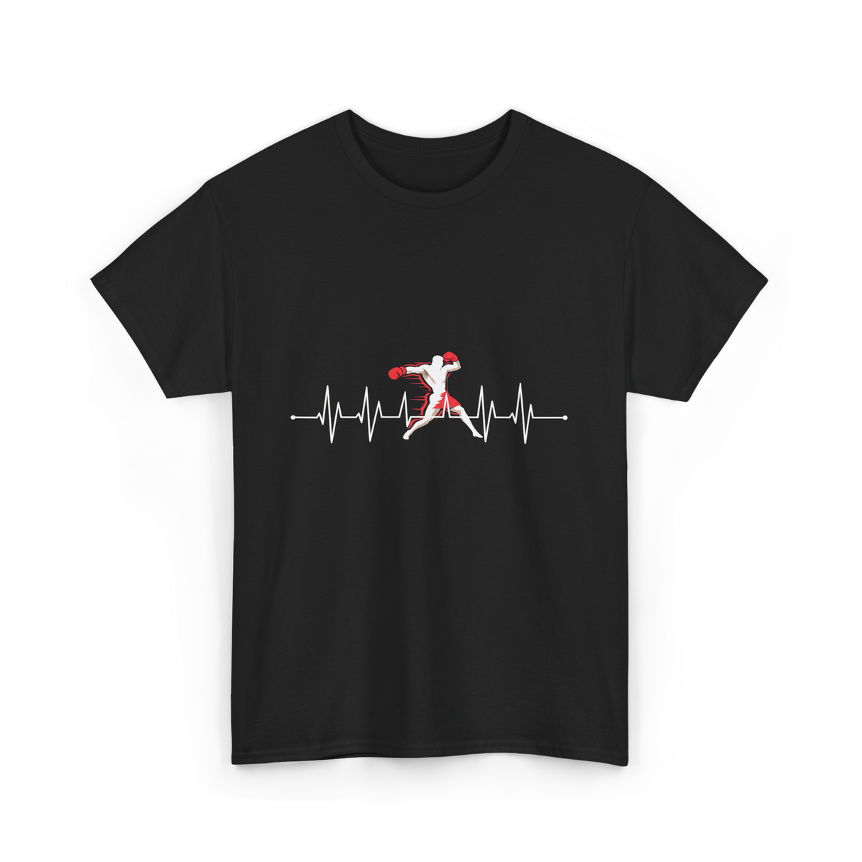 Boxing Heartbeat Sports Boxing T-Shirt - Black