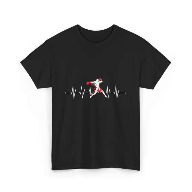 Boxing Heartbeat Sports Boxing T-Shirt - Black