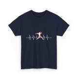 Boxing Heartbeat Sports Boxing T-Shirt - Navy