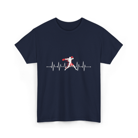 Boxing Heartbeat Sports Boxing T-Shirt - Navy