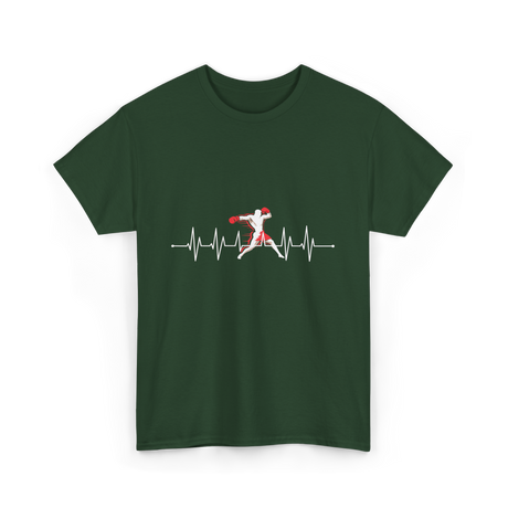 Boxing Heartbeat Sports Boxing T-Shirt - Forest Green