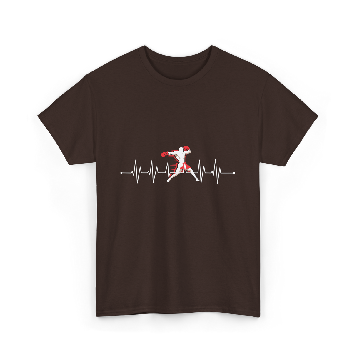 Boxing Heartbeat Sports Boxing T-Shirt - Dark Chocolate