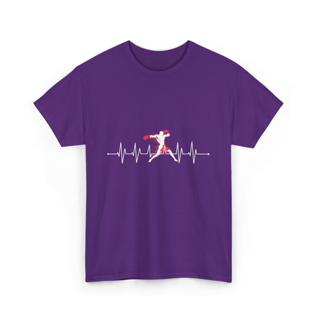 Boxing Heartbeat Sports Boxing T-Shirt - Purple