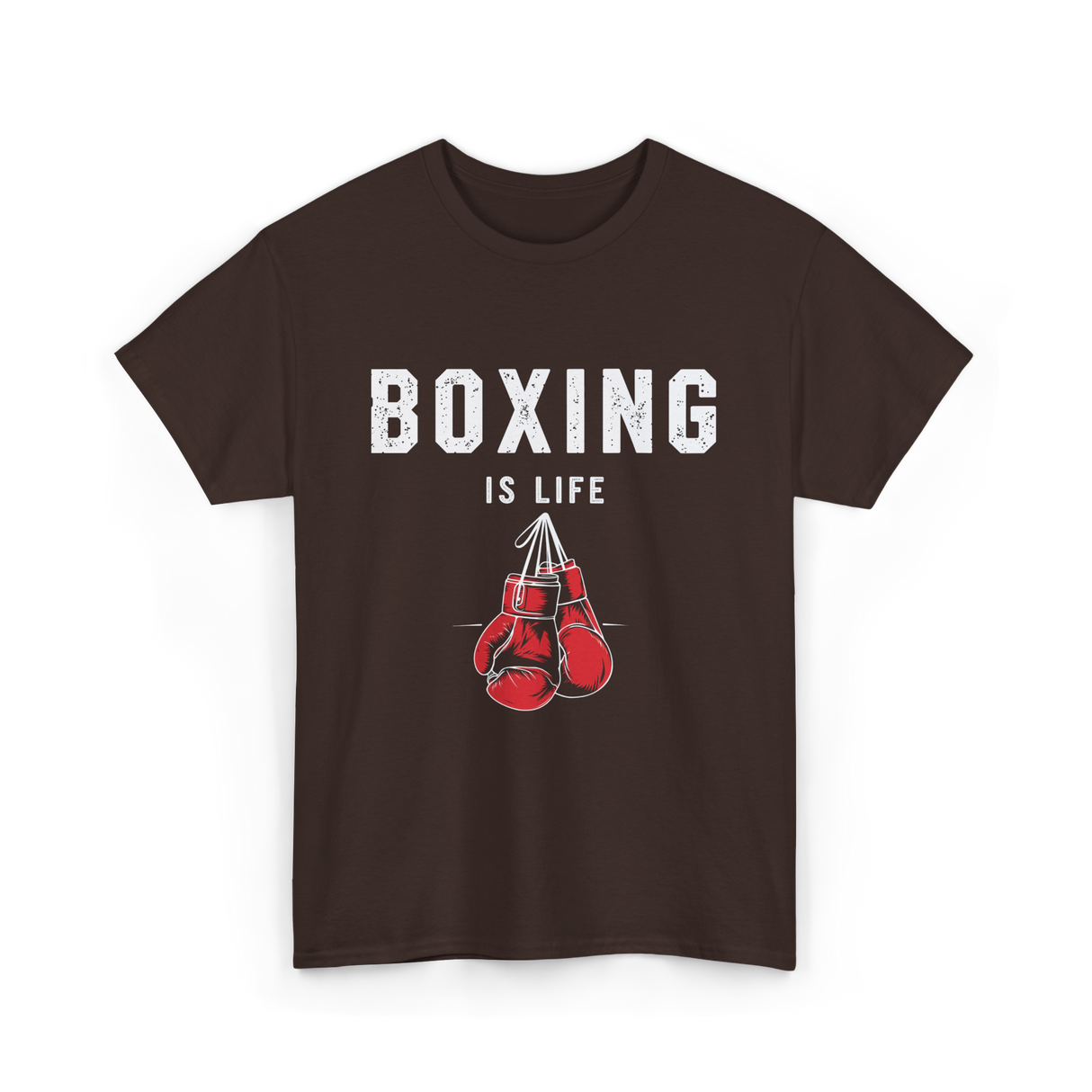 Boxing Is Life Boxing Sport T-Shirt - Dark Chocolate