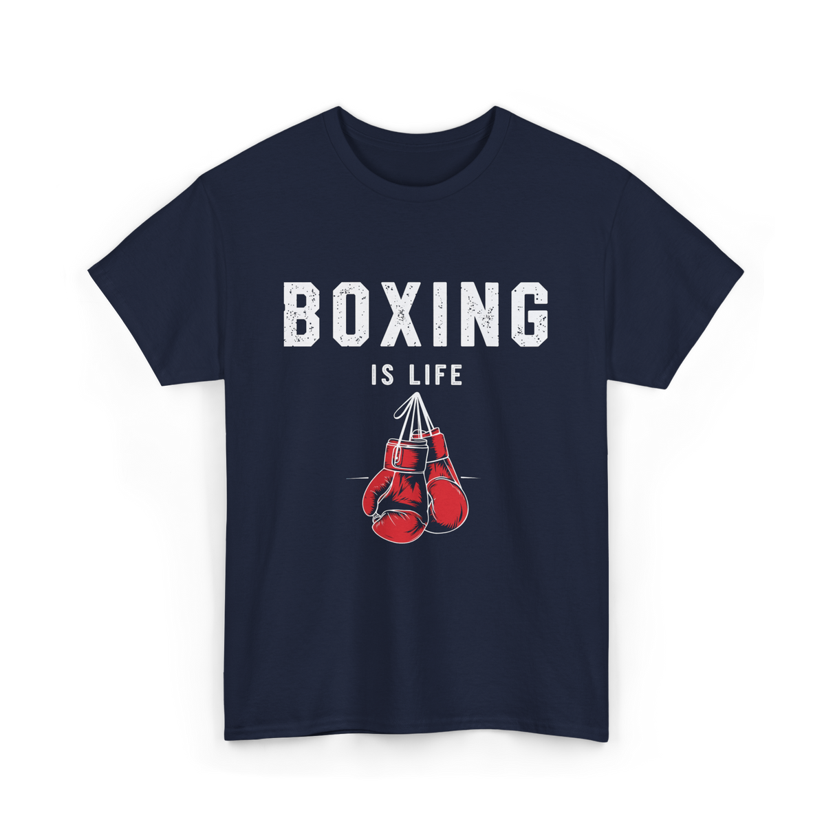 Boxing Is Life Boxing Sport T-Shirt - Navy