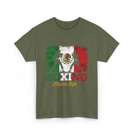 Boxing Mexican Style Boxing T-Shirt - Military Green