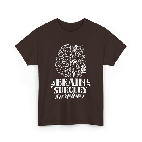 Brain Surgery Survivor Brain Health T-Shirt - Dark Chocolate