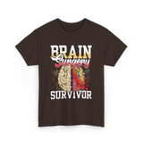 Brain Surgery Survivor Brain Health T-Shirt - Dark Chocolate