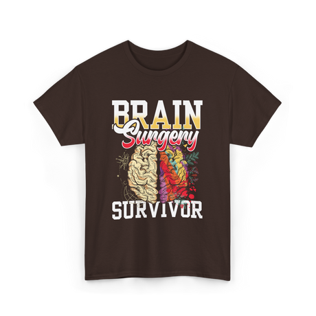 Brain Surgery Survivor Brain Health T-Shirt - Dark Chocolate