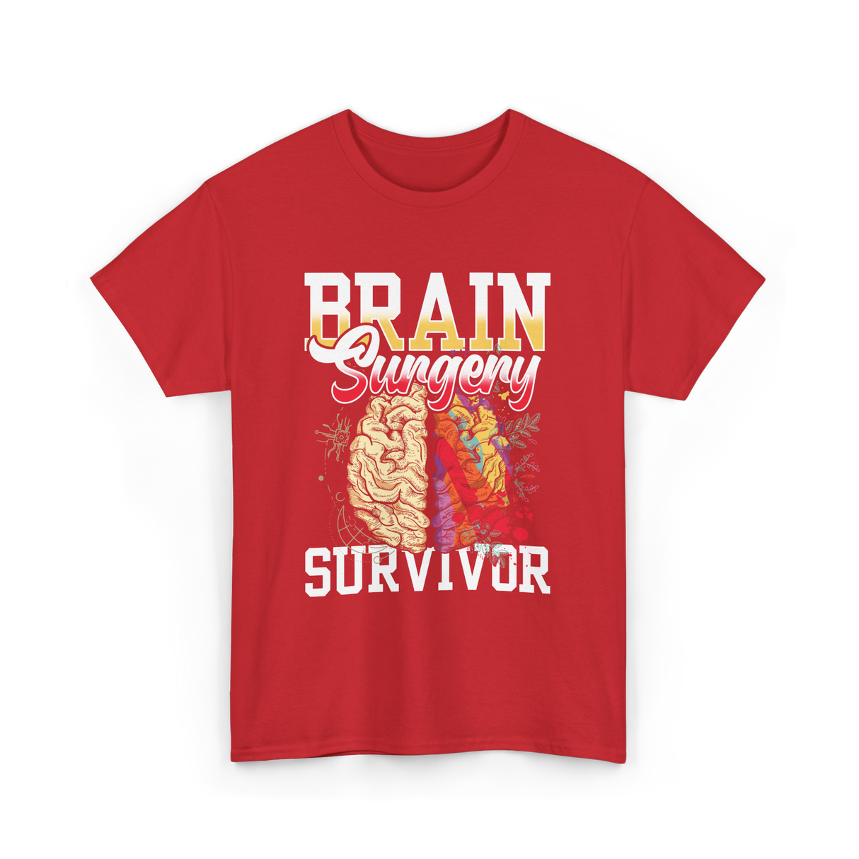 Brain Surgery Survivor Brain Health T-Shirt - Red