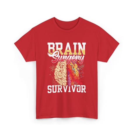 Brain Surgery Survivor Brain Health T-Shirt - Red