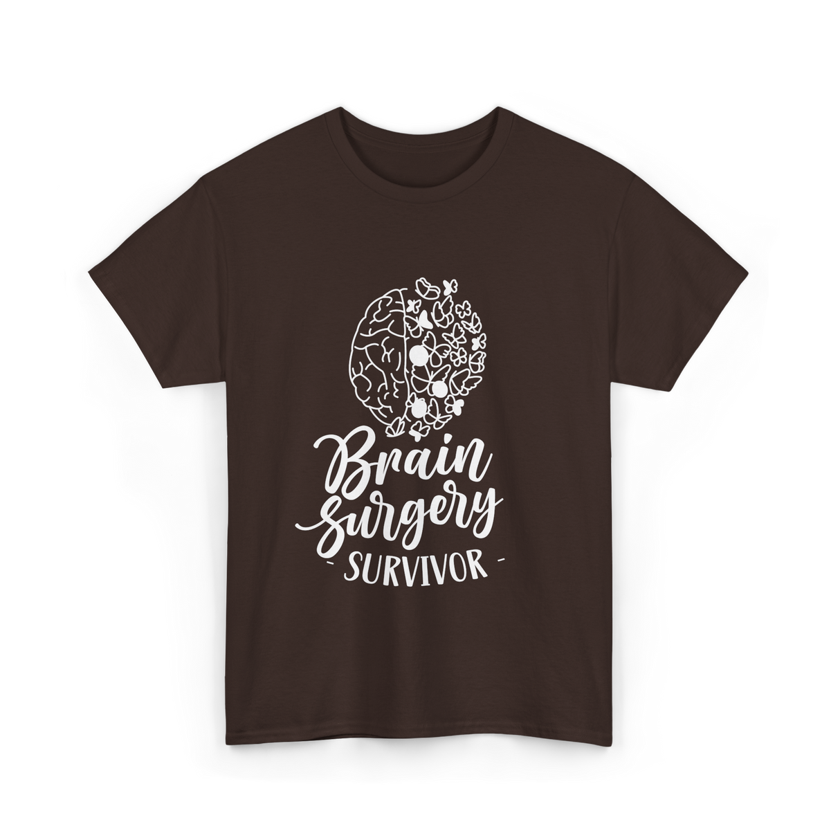 Brain Surgery Survivor Medical Journey T-Shirt - Dark Chocolate