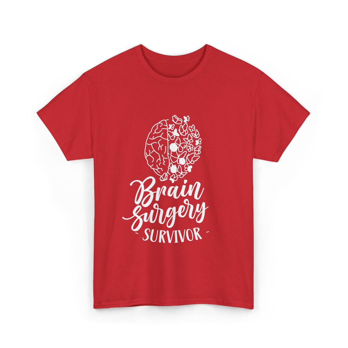 Brain Surgery Survivor Medical Journey T-Shirt - Red