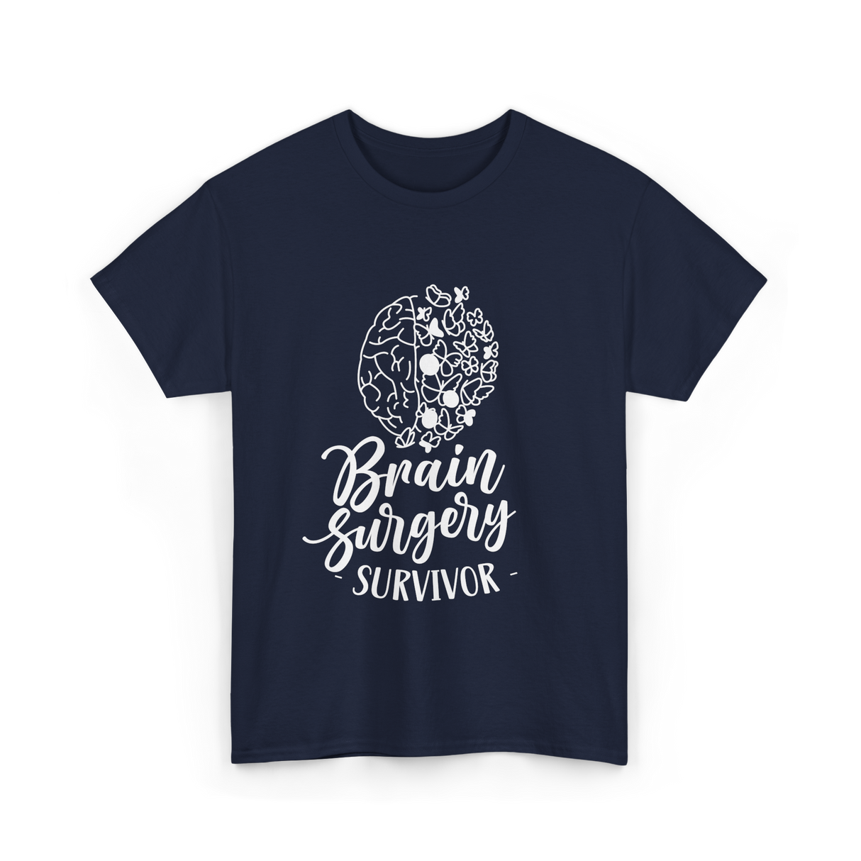 Brain Surgery Survivor Medical Journey T-Shirt - Navy