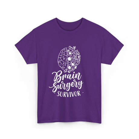 Brain Surgery Survivor Medical Journey T-Shirt - Purple