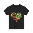 Brazil Heartbeat Cultural Display T-Shirt - Black