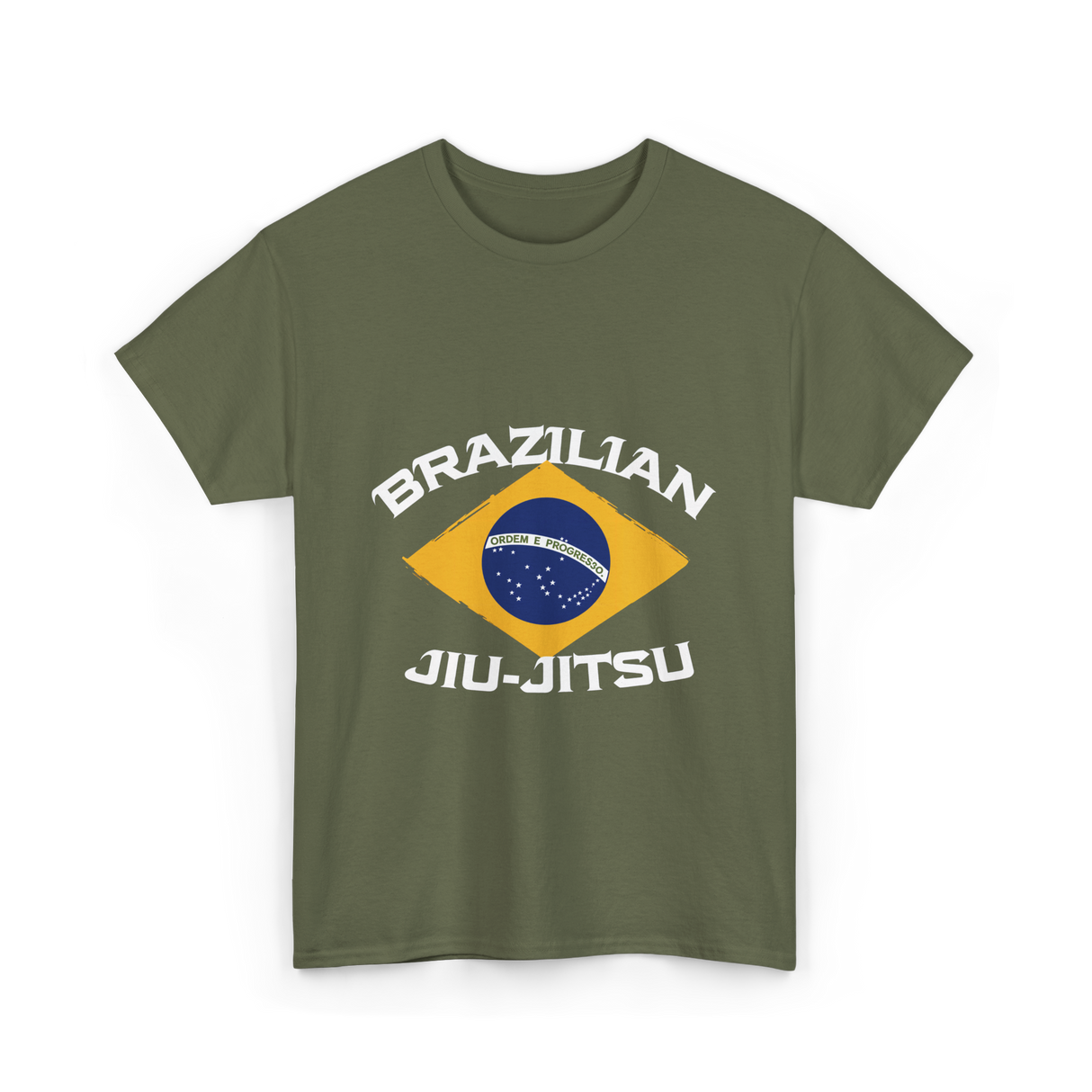 Brazilian Jiu Jitsu BJJ Grappling T-Shirt - Military Green