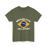Brazilian Jiu Jitsu BJJ Grappling T-Shirt - Military Green