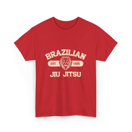 Brazilian Jiu Jitsu BJJ Lion T-Shirt - Red