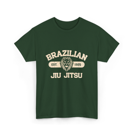 Brazilian Jiu Jitsu BJJ Lion T-Shirt - Forest Green