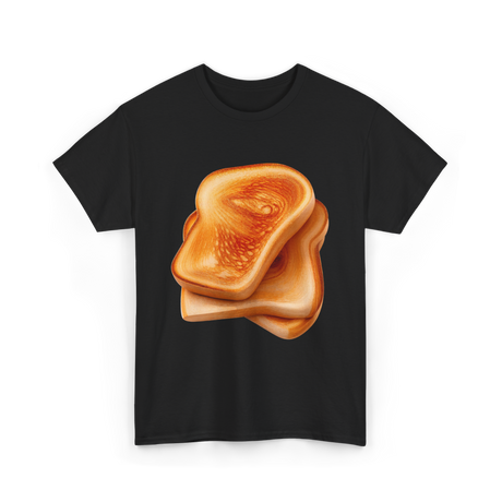 Bread Toast Food Toasting T-Shirt - Black