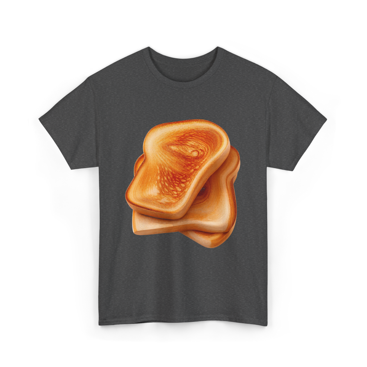 Bread Toast Food Toasting T-Shirt - Dark Heather