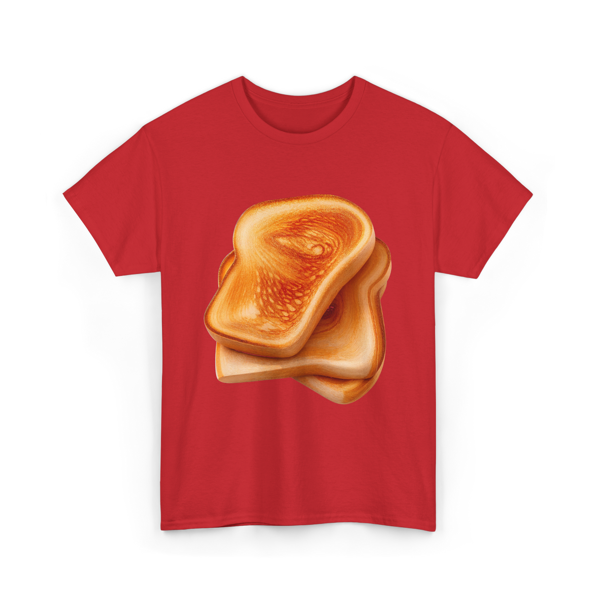 Bread Toast Food Toasting T-Shirt - Red